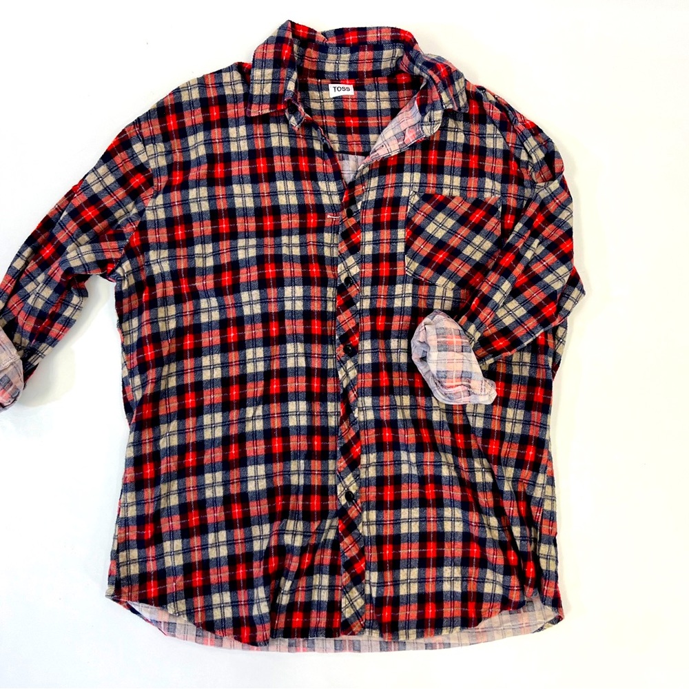 Toss Vintage t-shirt backed flannel Ole Miss